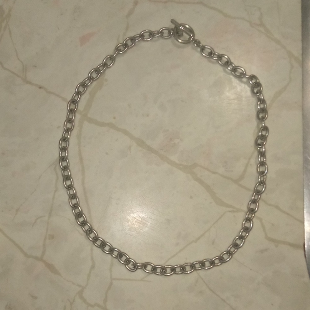 Silver Chain Necklace 18.5in Long